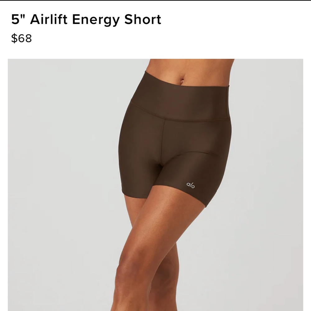ALO 5" Airlift Energy Short-Espresso